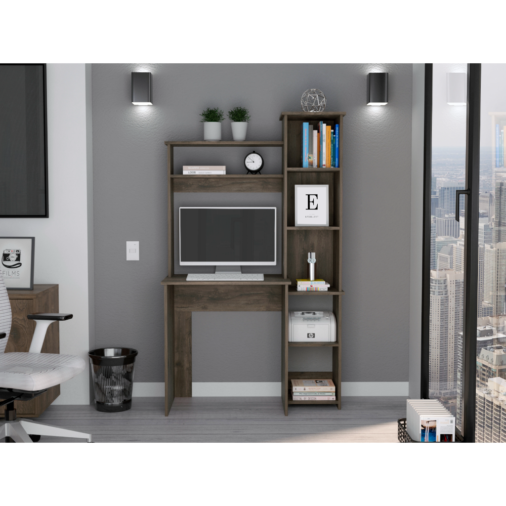 Aramis Desk With Hutch Five Shelves