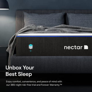 Nectar Classic 12” King Mattress (New Version) - Medium Firm - Contouring Memory Foam - Cooling Top Layer - Support & Pressure-Relief - Minimal Motion Transfer - 365-Night Trial & Forever Warranty