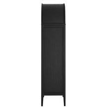 Modway EEI-6639-BLK-OAK Nolan Tall Arched Storage Display Cabinet, Black Oak