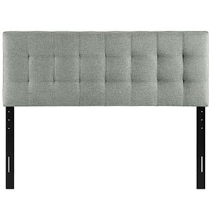 Modway AMZ-5041 Lily Tufted Linen Fabric Upholstered Queen Headboard in Gray