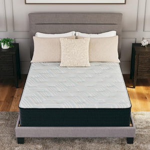 Signature Design by Ashley Queen Size Chime 12 Inch Medium Firm Hybrid Mattress with Cooling Gel Memory Foam for Pressure Relief