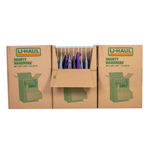 U-Haul Shorty Wardrobe Boxes – Moving Boxes for Hanging Clothing - Pack of 3-24” x 24” x 34”- Hanging Wardrobe Bars Included