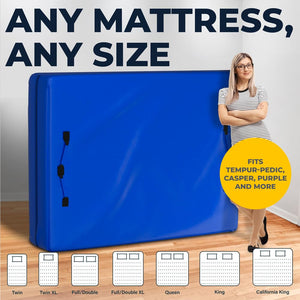 Mattress Bags for Moving and Storage | Extra Thick Heavy Duty Reusable Mattress Cover Protector Tarp with Premium Strong Zipper and 8 Patented Easy to Carry Handles (King Size)