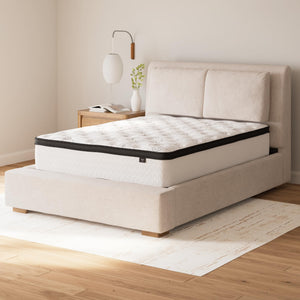 Signature Design by Ashley Queen Size Chime 12 Inch Medium Firm Hybrid Mattress with Cooling Gel Memory Foam for Pressure Relief