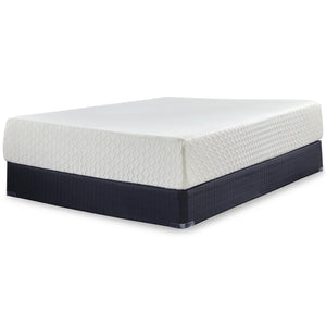 Signature Design by Ashley Queen Size 8 Inch Medium Firm Charcoal Gel & Green Tea Infused Memory Foam Mattress for Pressure Relief