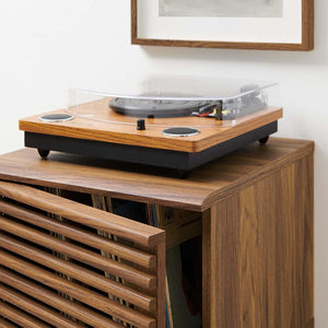 Modway Render Mid-Century Modern 19" Vinyl Record Display Stand in Walnut, 19 Inch