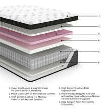 Signature Design by Ashley Queen Size Chime 12 Inch Medium Firm Hybrid Mattress with Cooling Gel Memory Foam for Pressure Relief