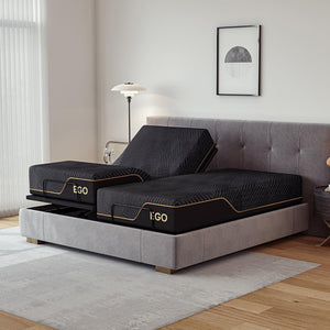 MLILY EGOHOME Adjustable Bed Frame Queen for Pain Relief, Electric Queen Size Adjustable Bed Base with Wireless Remote for Head and Foot Incline, Easy Assembly