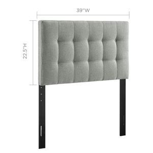 Modway AMZ-5041 Lily Tufted Linen Fabric Upholstered Queen Headboard in Gray