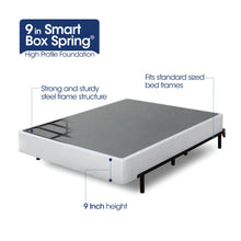 9 Inch Metal Smart Box Spring - Quick Assembly, Mattress Foundation, Strong Metal Frame, Easy Assembly, Queen