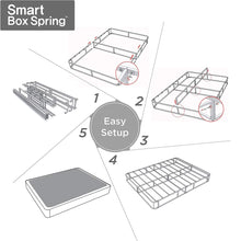 9 Inch Metal Smart Box Spring - Quick Assembly, Mattress Foundation, Strong Metal Frame, Easy Assembly, Queen