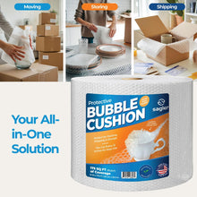 Bubble cusion for Packing & Moving - 12" Width X 175 FT - Bubble cusion for Moving, Extra Protection for Shipping, Packaging Boxes & Mailers, Perforated Every 12 IN, Clear Cushioning Wrap