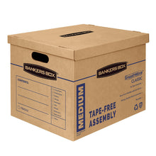 Bankers Box Medium Classic Moving Box 10 Pack, Reinforced Handles, Tape-Free Assembly, Box with Lid, 19-in x 14.5-in x 15.5-in (7717204)