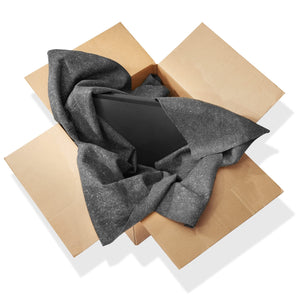 Sure-Max 6 Moving & Packing Blankets - Economy - 72" x 54" - Professional Textile Skin Shipping Furniture Pads Dark Gray