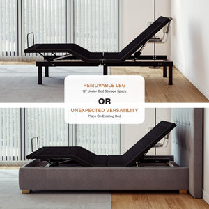 MLILY EGOHOME Adjustable Bed Frame Queen for Pain Relief, Electric Queen Size Adjustable Bed Base with Wireless Remote for Head and Foot Incline, Easy Assembly