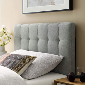 Modway AMZ-5041 Lily Tufted Linen Fabric Upholstered Queen Headboard in Gray