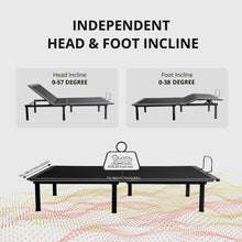 MLILY EGOHOME Adjustable Bed Frame Queen for Pain Relief, Electric Queen Size Adjustable Bed Base with Wireless Remote for Head and Foot Incline, Easy Assembly