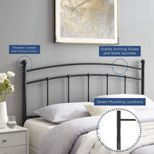 Modway Abigail Queen Metal Headboard in Black