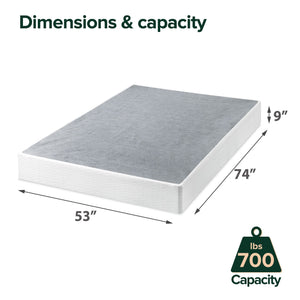 9 Inch Metal Smart Box Spring - Quick Assembly, Mattress Foundation, Strong Metal Frame, Easy Assembly, Queen