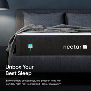 Nectar Classic 12” King Mattress (New Version) - Medium Firm - Contouring Memory Foam - Cooling Top Layer - Support & Pressure-Relief - Minimal Motion Transfer - 365-Night Trial & Forever Warranty