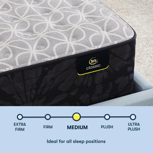 Serta - 15" Clarks Hill Elite Plush Pillow Top Queen Mattress, Comfortable, Cooling, Supportive, CertiPur-US Certified, Queen, White/Blue