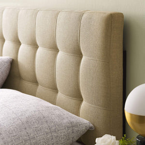 Modway AMZ-5041 Lily Tufted Linen Fabric Upholstered Queen Headboard in Gray