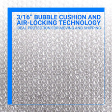 2-Pack Bubble Cushioning Nylon Wrap Rolls, 3/16" x 12" x 72' ft Total, Perforated Every 12", 20 Fragile Stickers for Packaging, Shipping, Mailing