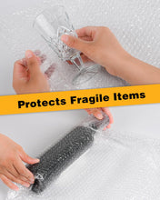 2-Pack Bubble Cushioning Nylon Wrap Rolls, 3/16" x 12" x 72' ft Total, Perforated Every 12", 20 Fragile Stickers for Packaging, Shipping, Mailing