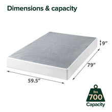 9 Inch Metal Smart Box Spring - Quick Assembly, Mattress Foundation, Strong Metal Frame, Easy Assembly, Queen