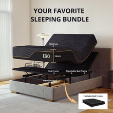 MLILY EGOHOME Adjustable Bed Frame Queen for Pain Relief, Electric Queen Size Adjustable Bed Base with Wireless Remote for Head and Foot Incline, Easy Assembly