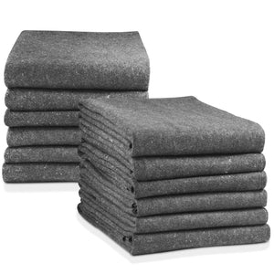 Sure-Max 6 Moving & Packing Blankets - Economy - 72" x 54" - Professional Textile Skin Shipping Furniture Pads Dark Gray