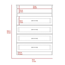 Continental Dresser, Superior Top, Four Drawers, One Shelf