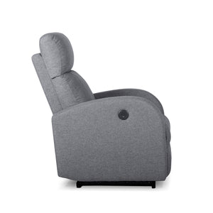 Verona Power Recliner with USB Charger in Gray