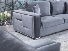 Regina Silver Gray Velvet Living Room Set